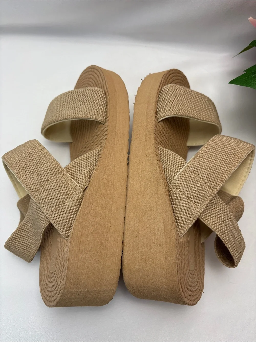 Fashion‎ Women’s 40 Beige Wedge Sandals - Comfortable Summer Platform #420